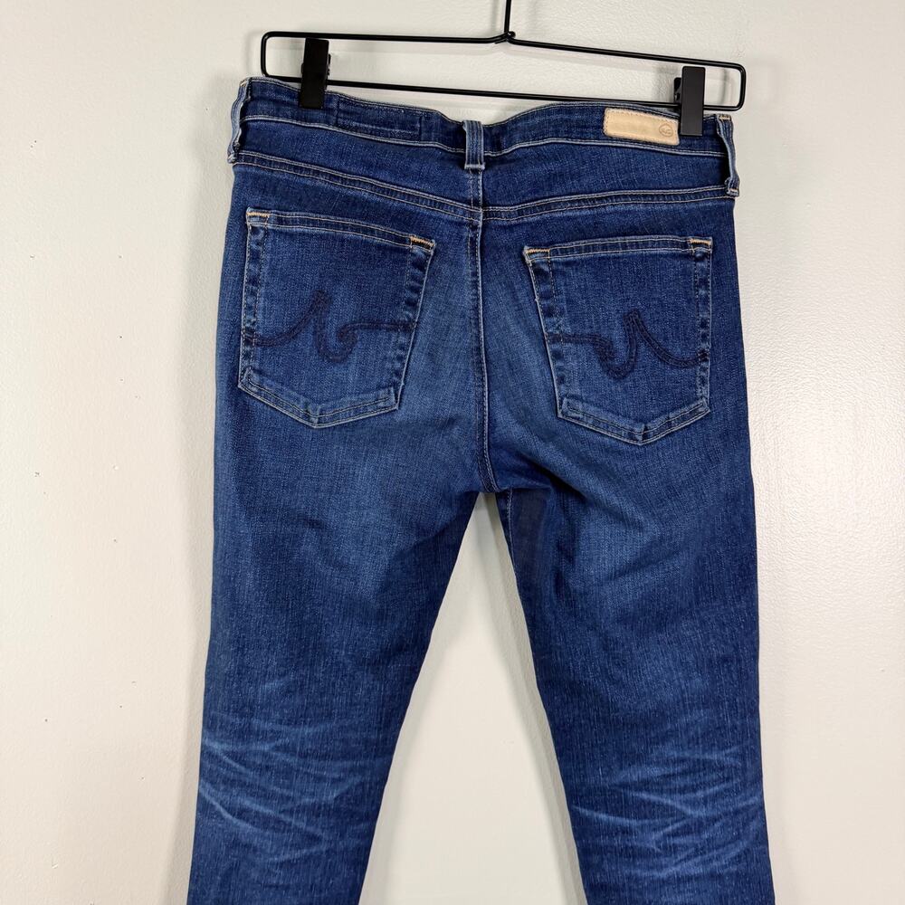 AG ED Denim The Prima Crop Jeans Cigarette Mid Rise Medium Wash Blue Size 26 - Picture 7 of 11